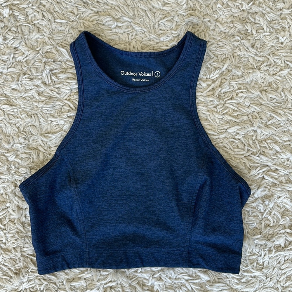Outdoor Voices Workout Bra in Blue (Size S)